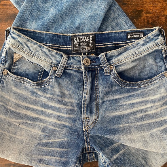 Salvage Blue Denim Anarchy Jeans - Picture 5 of 11